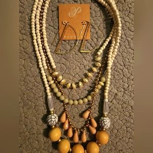 Necklace and earrings